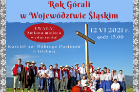 Fragment plakatu zawierający napis Rok Górali w Województwie Śląskim