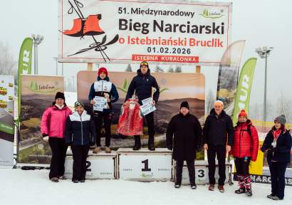 Podium zwycięzców 15 km