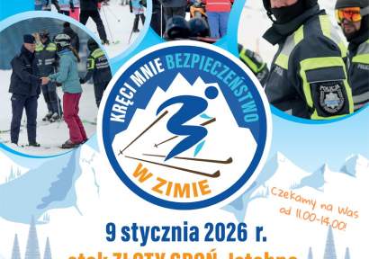Plakat "Kręci mnie bezpieczeństwo w zimie"